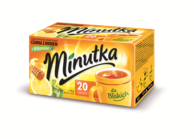 MOKATE MINUTKA HERBATA CZARNA 20*1,7G Z MIODEM I WIT C