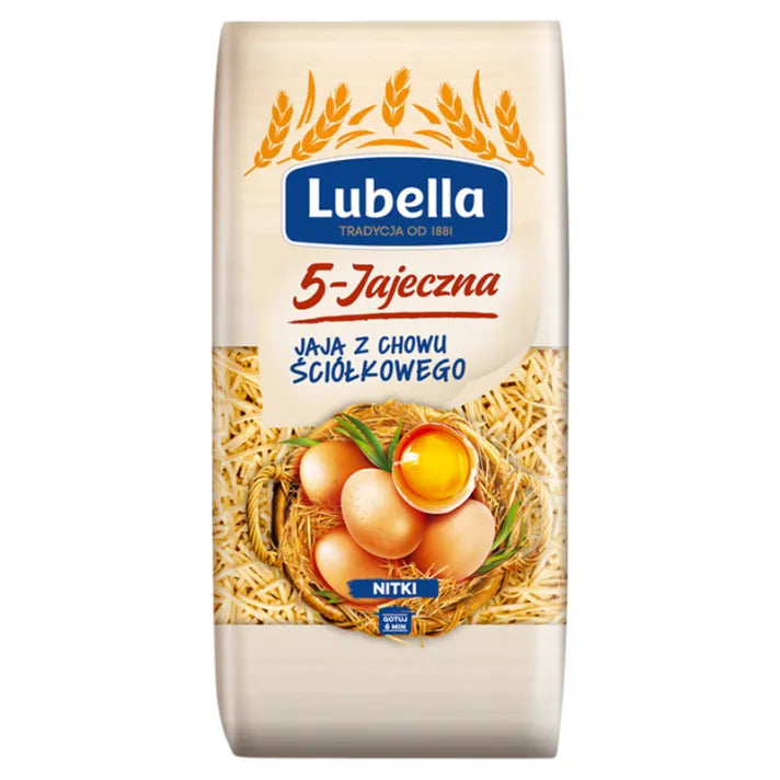 LUBELLA MAKARON 250G 5 JAJ NITKI