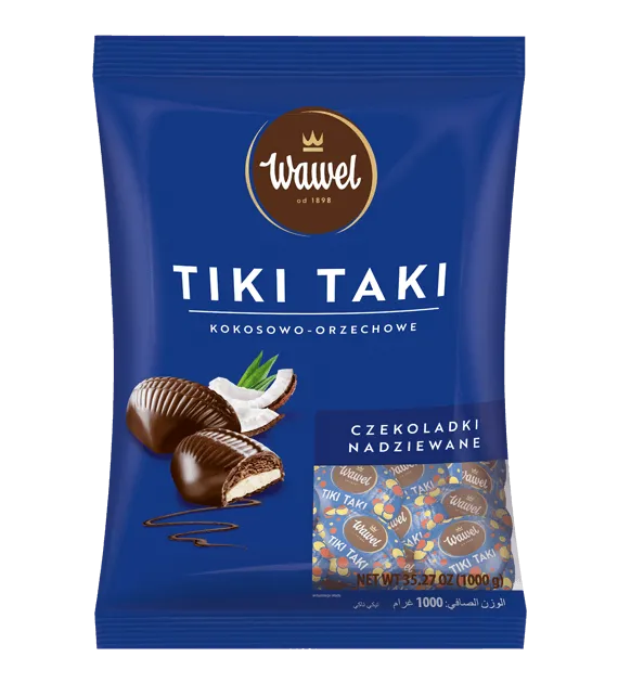 WAWEL CZEKOLADKI LUZ 1KG TIKI TAKI Z NADZIENIEM