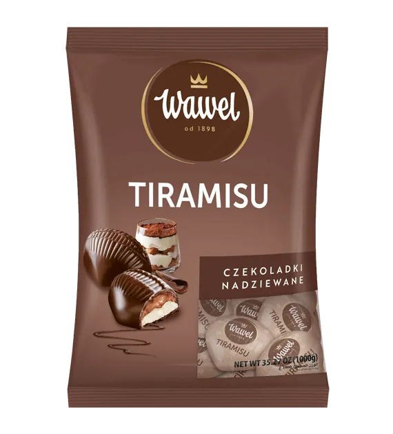 WAWEL CZEKOLADKI LUZ 1KG TIRAMISU Z NADZIENIEM