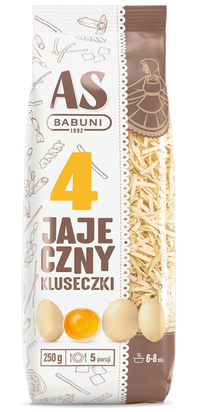 AS-BA MAKARON BABUNI KLUSECZKA 4 JAJECZNA 250G