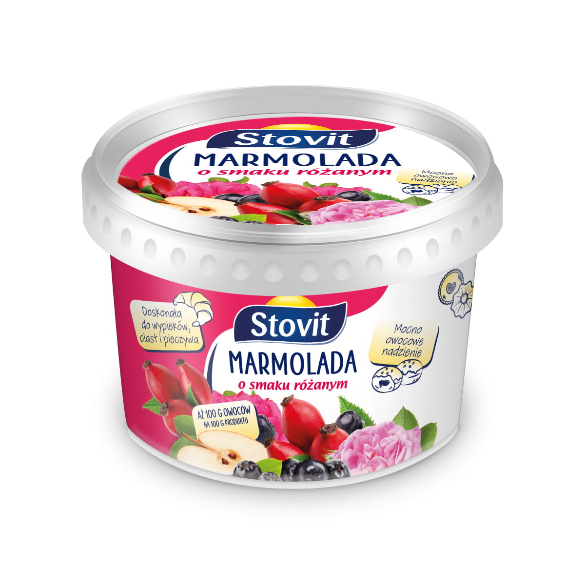 STOVIT MARMOLADA WIELOOWOCOWA O SMAKU ROZANYM 240G