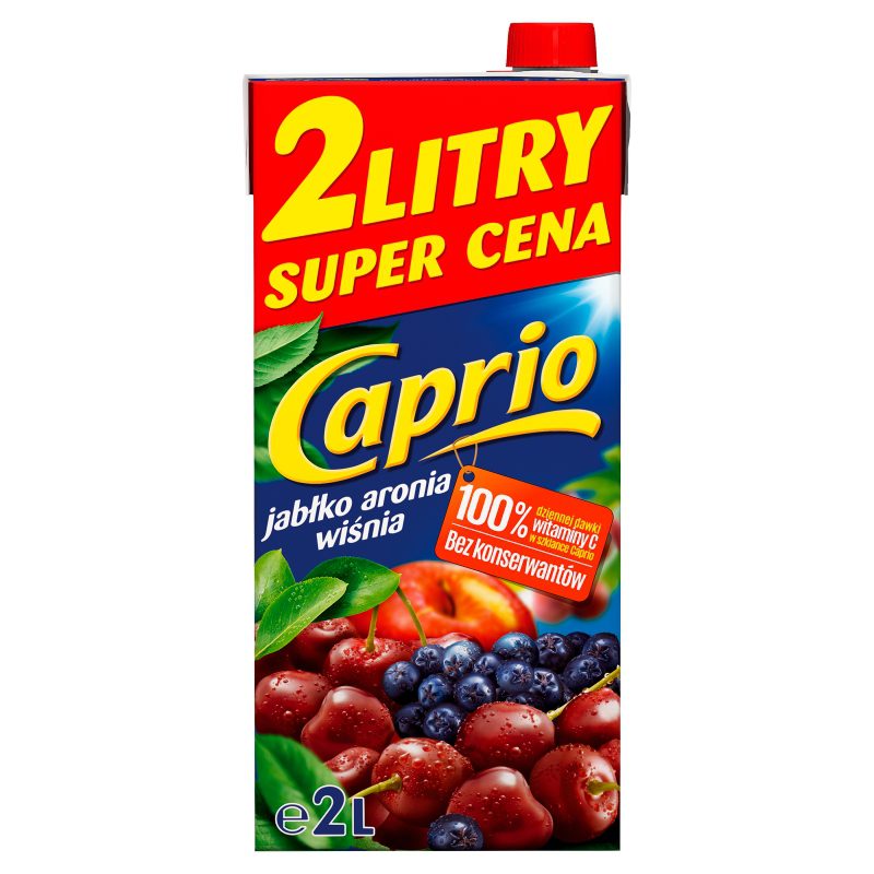 CAPRIO NAPÓJ JABŁKO ARONIA WIŚNIA 2L