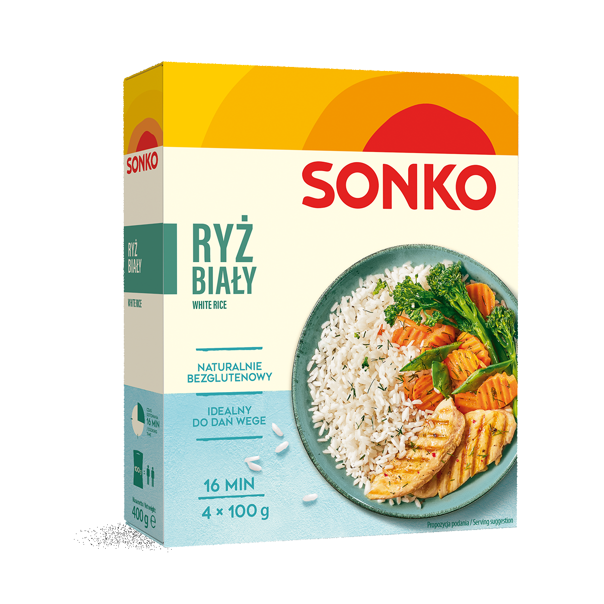 Ryż biały długoziarnisty Sonko 4*100g