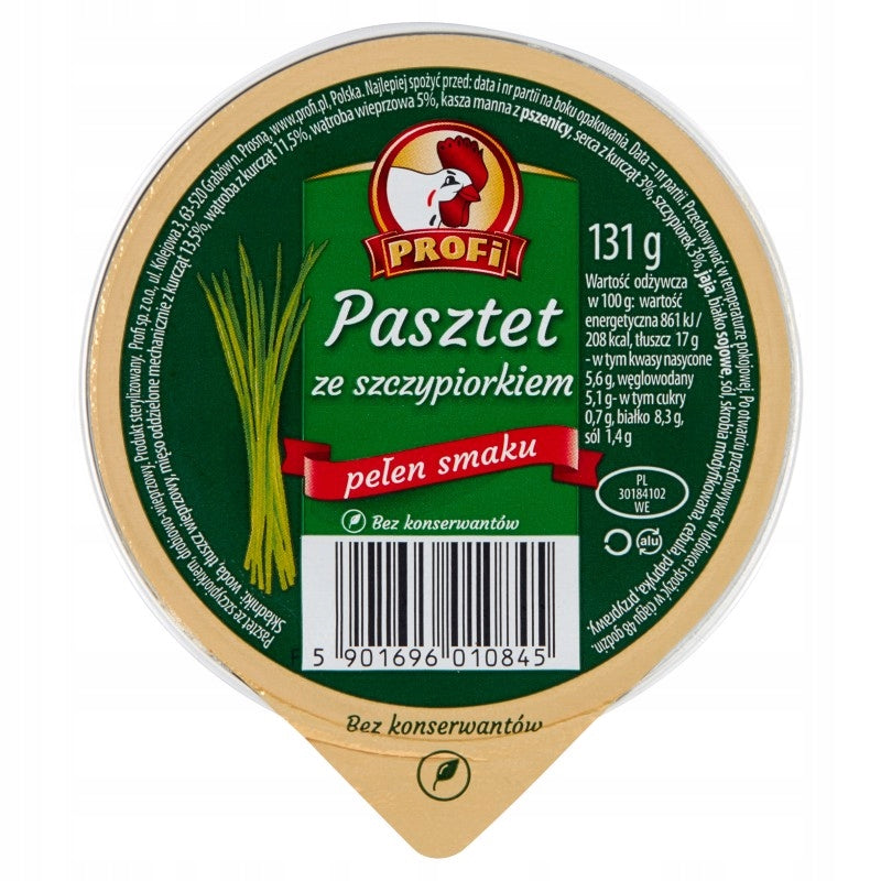 PROFI PASZTET Z DROBIEM I SZCZYPIORKIEM 131G