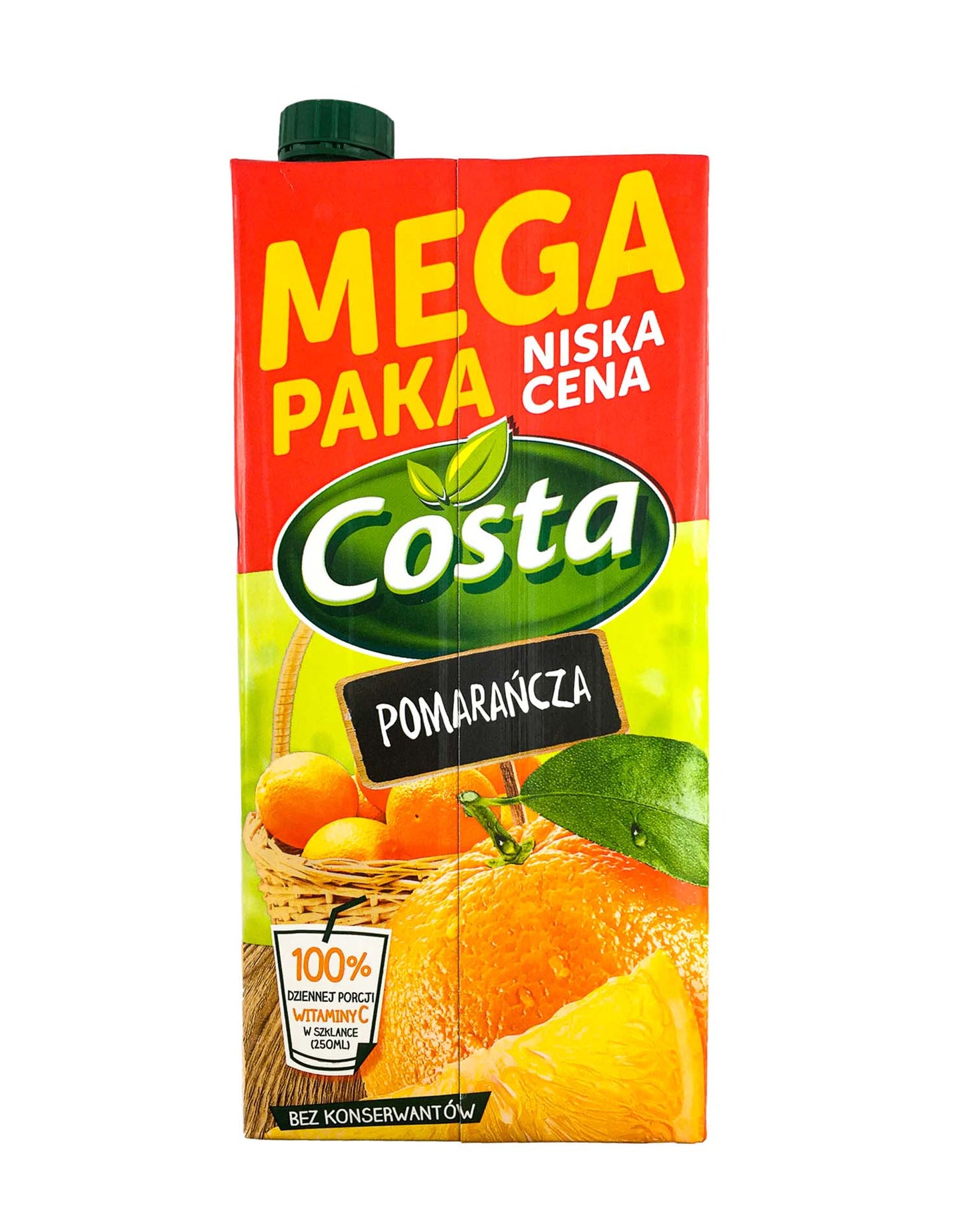 Napój Costa pomarańcza Hortex 2l