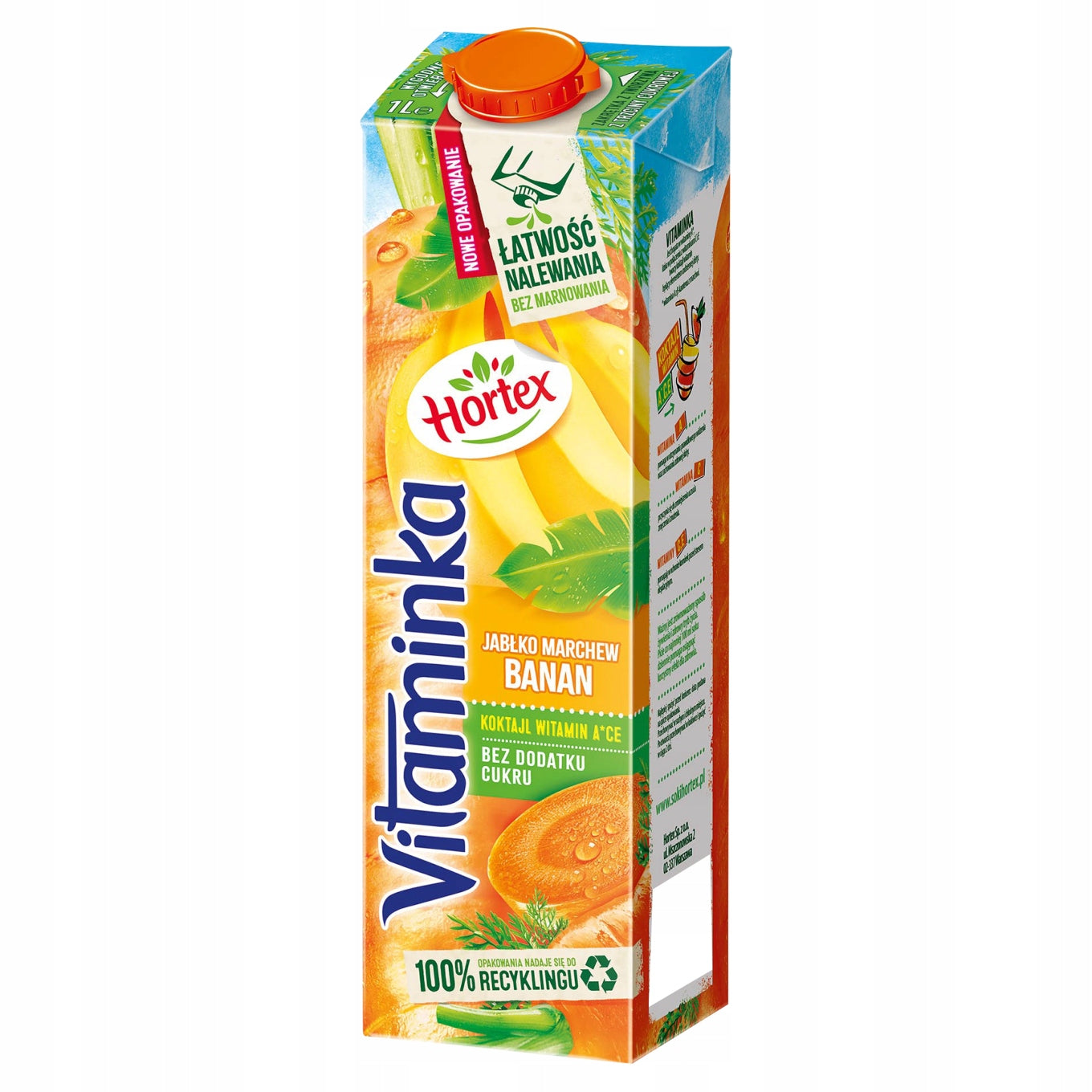 SOK VITAMINI MARCHEW/JAB/BANAN HORTEX 1L