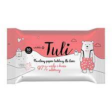 LUBA TULI NAWILŻANY PAPIER TOALETOWY DLA DZIECI 97% WODA I KWAS MLEKOWY 50SZT