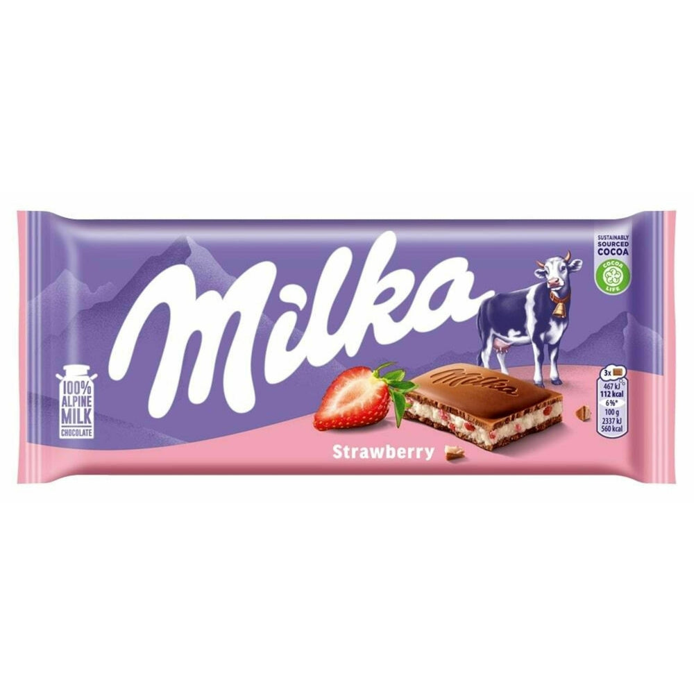 MILKA CZEKOLADA 100G STRAWBERRY