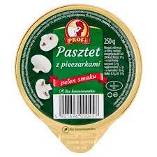 PROFI PASZTET Z DROBIEM I PIECZARKAMI 250G