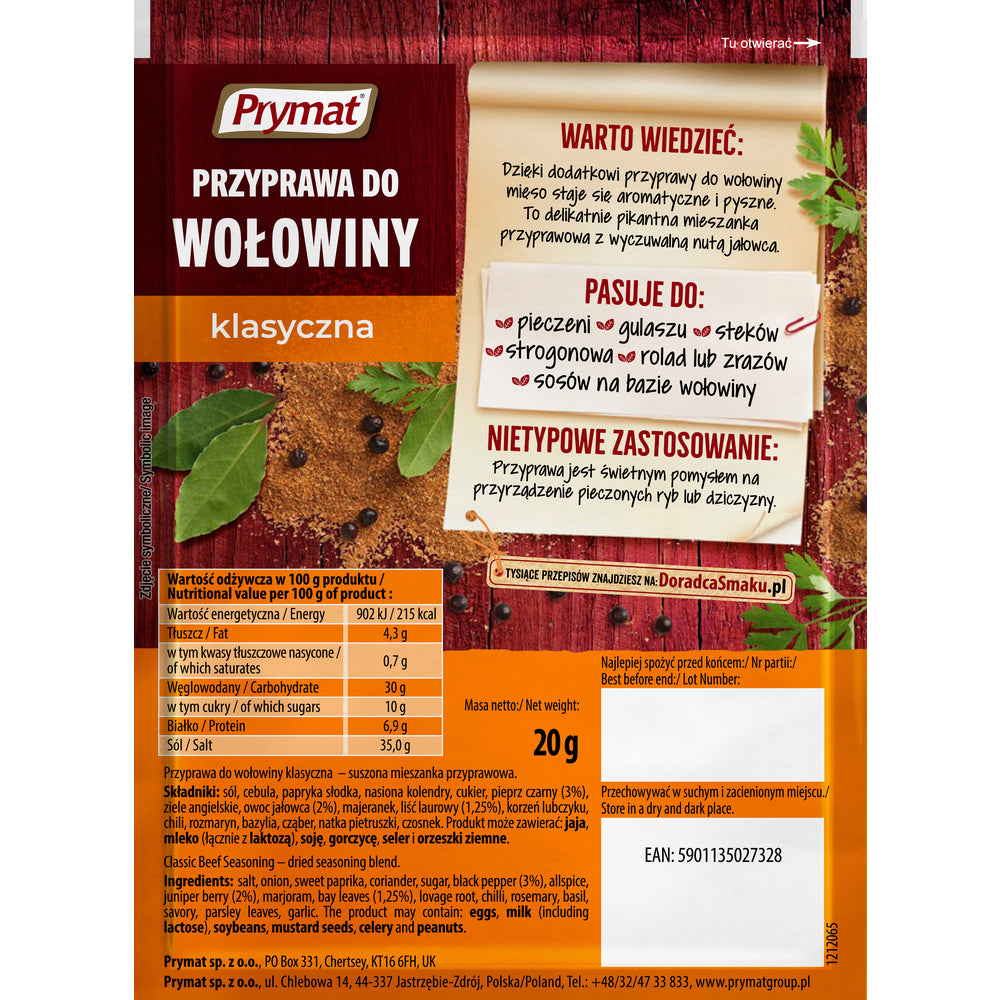 Przyprawa do wołowiny Prymat 20g