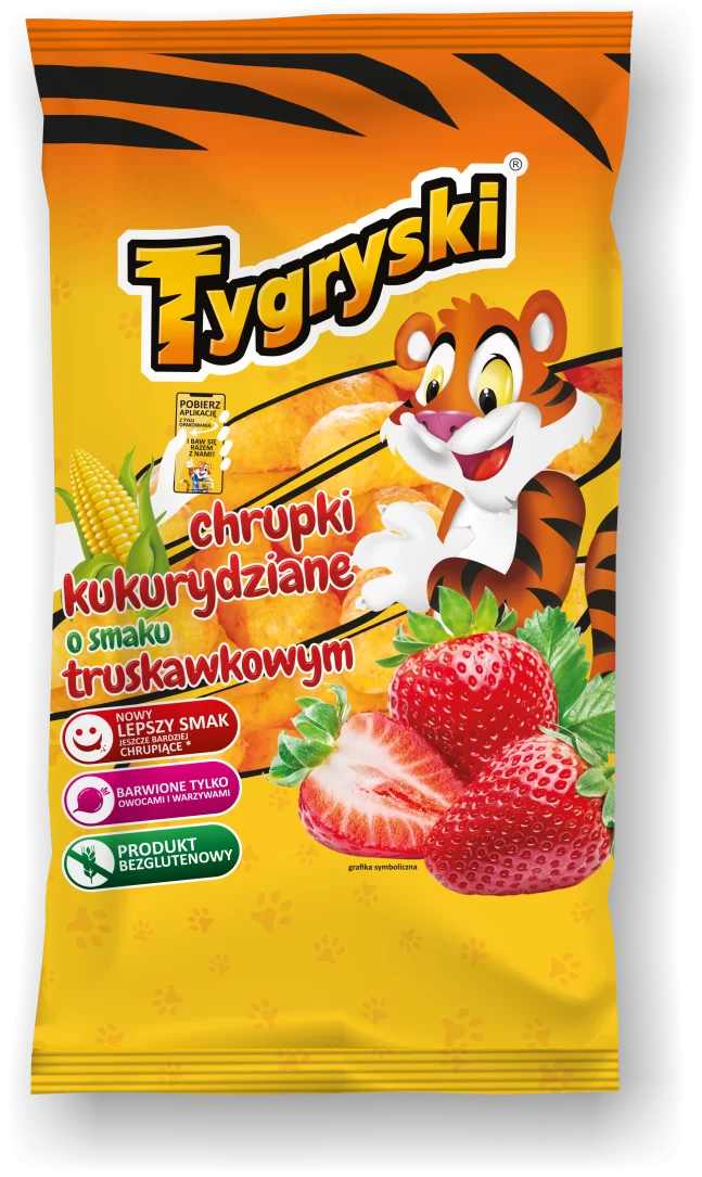 Chrupki kukurydziane Truskawkowe Tygryski 70g