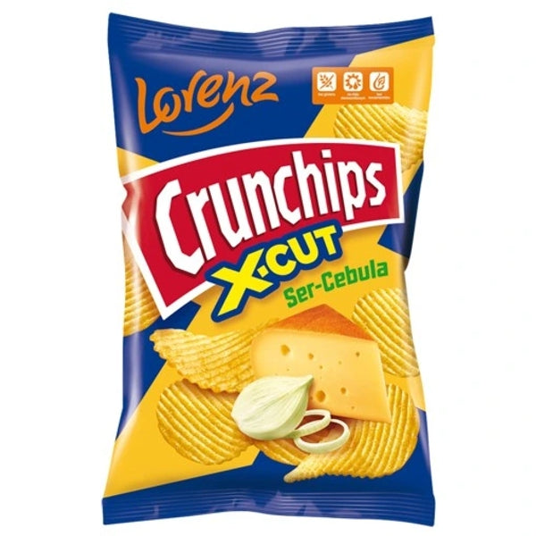 CRUNCHIPS CHIPSY 140G X-CUT SER I CEBULA