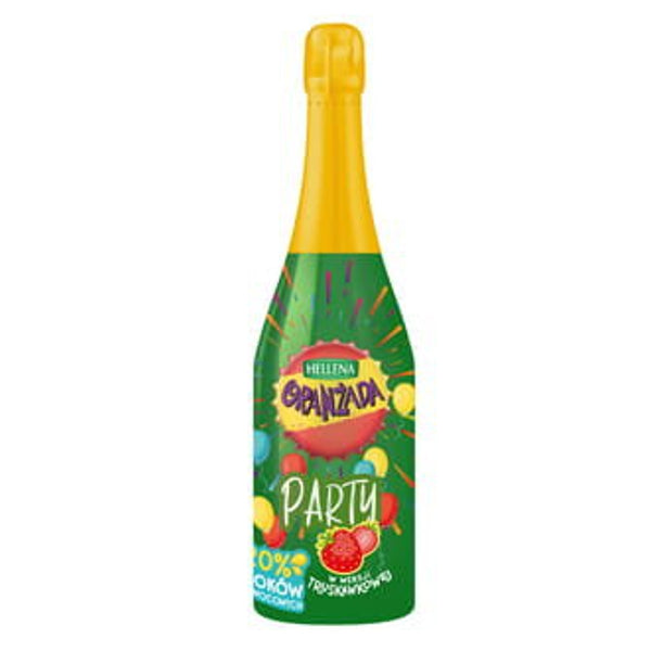 HELLENA NAPOJ 750ML ORANZADA PARTY TRUSKAWKA 20% SOKU GAZ SZKLO