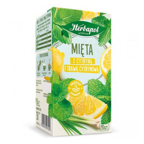 HERBAPOL HERBATA ZIOL-OWOC 20*1,5G MIETA Z CYTR I TRAWA CYTR
