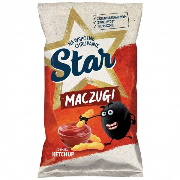 FRITO LAY STAR CHRUPKI 80G MACZUGI O SMAKU KETCHUPU