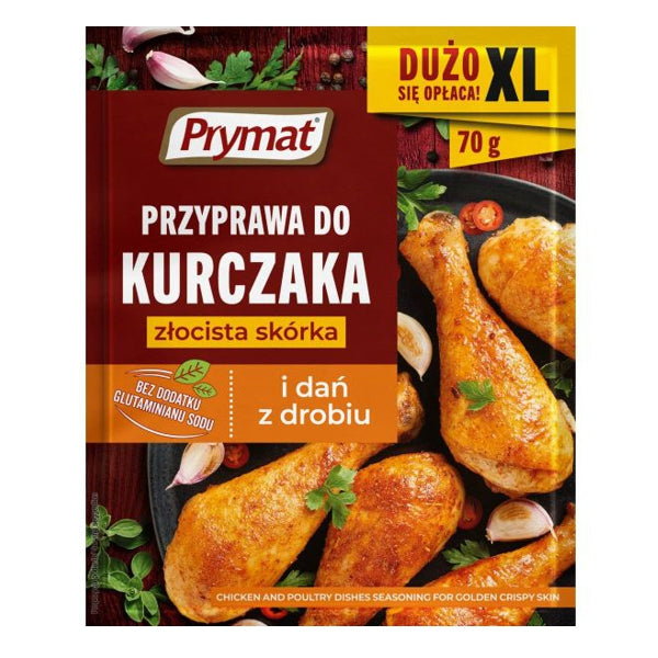 PRYMAT PRZYPRAWA DO KURCZAKA 70G XXL ZLOCISTA SKORKA