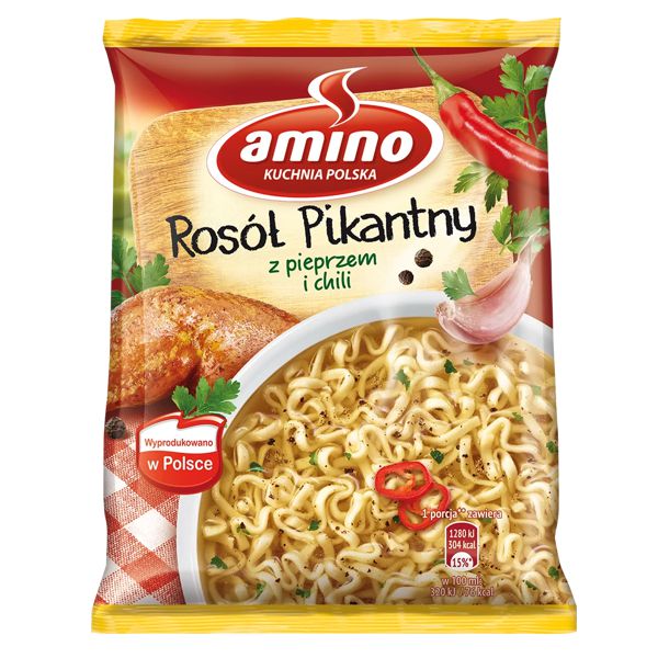 AMINO ROSÓŁ Z KURY PIKANTNY BŁYSKAWICZNY 58G
