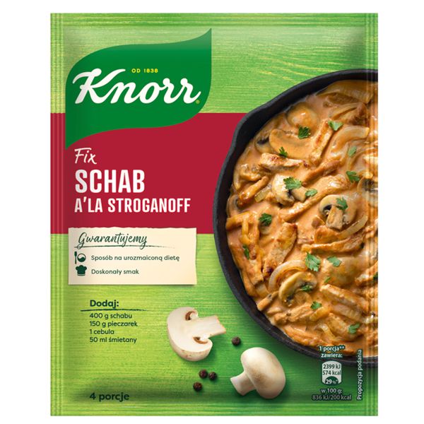 KNORR MIESZANKA W PROSZKU FIX SCHAB A LA STROGANOFF 56G