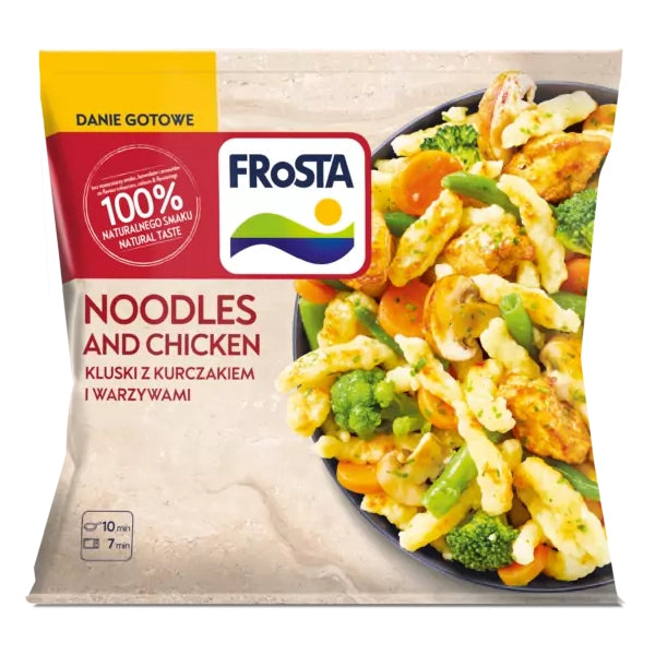 FROSTA NOODLES&CHICKEN KURCZAK Z KLUSZECZKAMI 450G