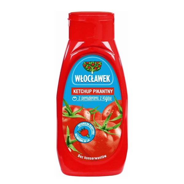 WŁOCŁAWEK KETCHUP PIKANTNY BEZ KONSERWANTÓW 480G
