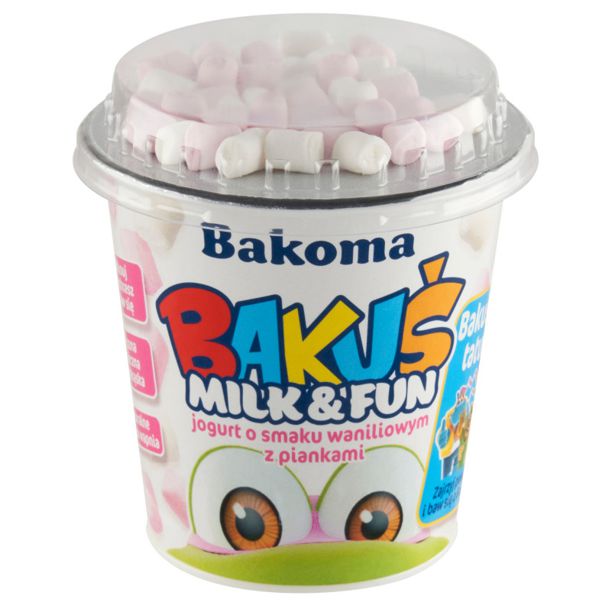 BAKOMA SEREK BAKUŚ MILK&FUN WANILIOWY Z PIANKAMI 128G