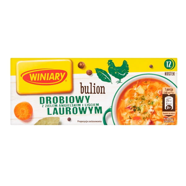 WINIARY BULION 120G KOSTKA DROBIOWY Z LISCIEM LAUROWYM I ZIELEM ANGIELSKIM