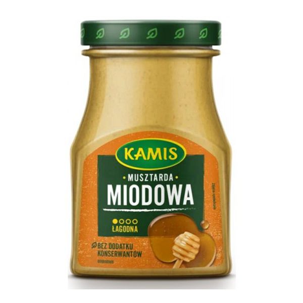 KAMIS MUSZTARDA MIODOWA BEZ KONSERWANTÓW 185G