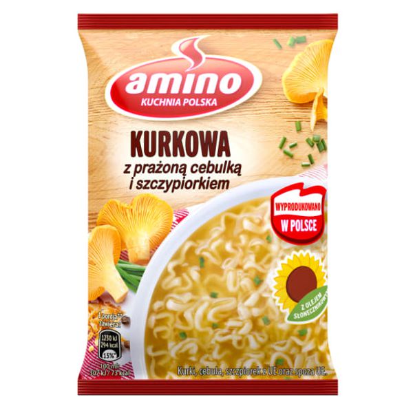 AMINO ZUPA KURKOWA Z PRAŻONĄ CEBULKĄ I SZCZYPIORKIEM 61G