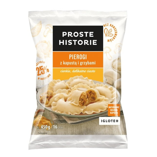 IGLOTEX PIEROGI Z KAPUSTĄ/GRZYBAMI 450G