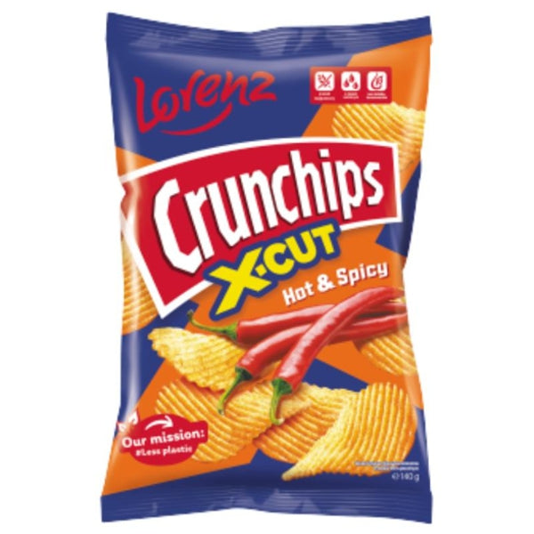 CRUNCHIPS CHIPSY 140G X-CUT HOT & SPICY