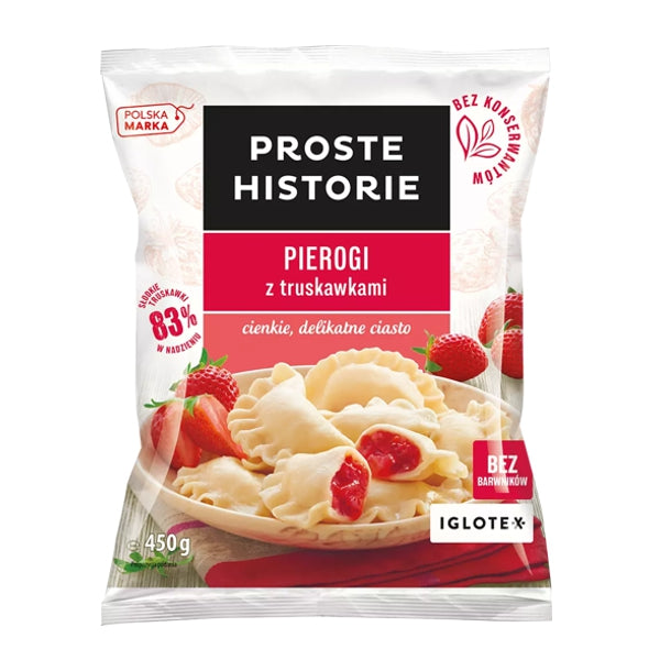 IGLOTEX PIEROGI Z TRUSKAWKAMI 450G