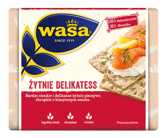 WASA PIECZYWO CHRUPKIE ŻYTNIE DELIKATES 210G