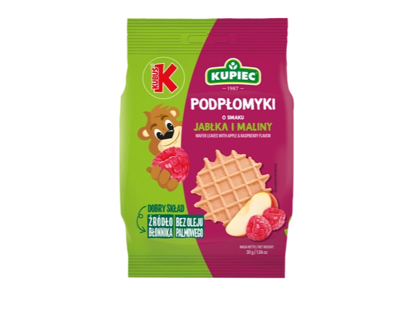KUPIEC KUBUS PODPLOMYKI 30G MINI O SMAKU JABLKA I MALINY