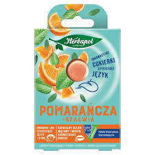 HERBAPOL CUKIERKI CZYSZCZĄCE JĘZYK POMARAŃCZA+SZAŁWIA 20G