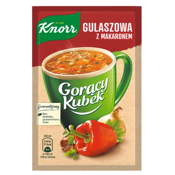 KNORR GORACY KUBEK GULASZOWA Z MAKARONEM 16G