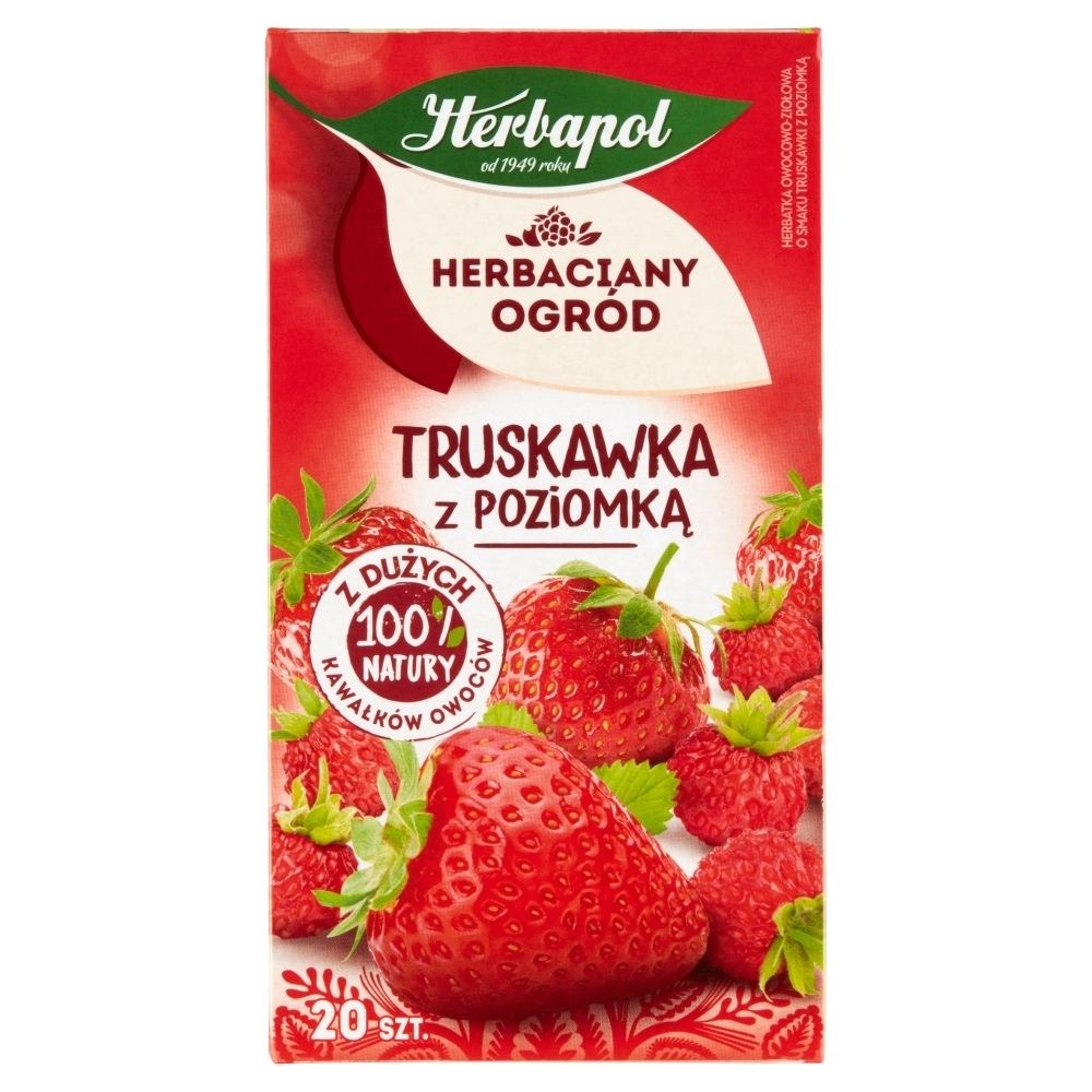 Herbapol Herbata Truskawka z poziomką Herbaciany Ogród 20 x 2,5 g