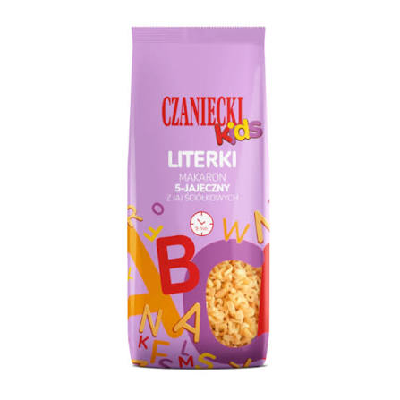 CZANIECKI MAKARON 250G KIDS 5JAJECZNY LITERKI