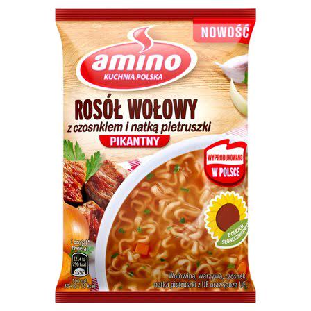 AMINO ZUPA INSTANT 60G NUDLE ROSÓŁ WOŁOWY