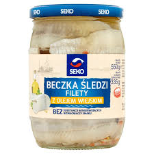 SEKO BECZKA SLEDZI FILETY Z OLEJEM WIEJSKIM 550G