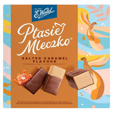 WEDEL PTASIE MLECZKO SŁONY KARMEL W CZEKOLADZIE MLECZNEJ 340G