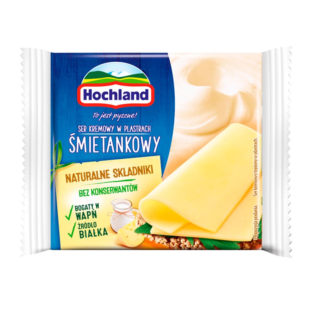 HOCHLAND SER TOPIONY 130G PLASTRY SMIETANKOWY