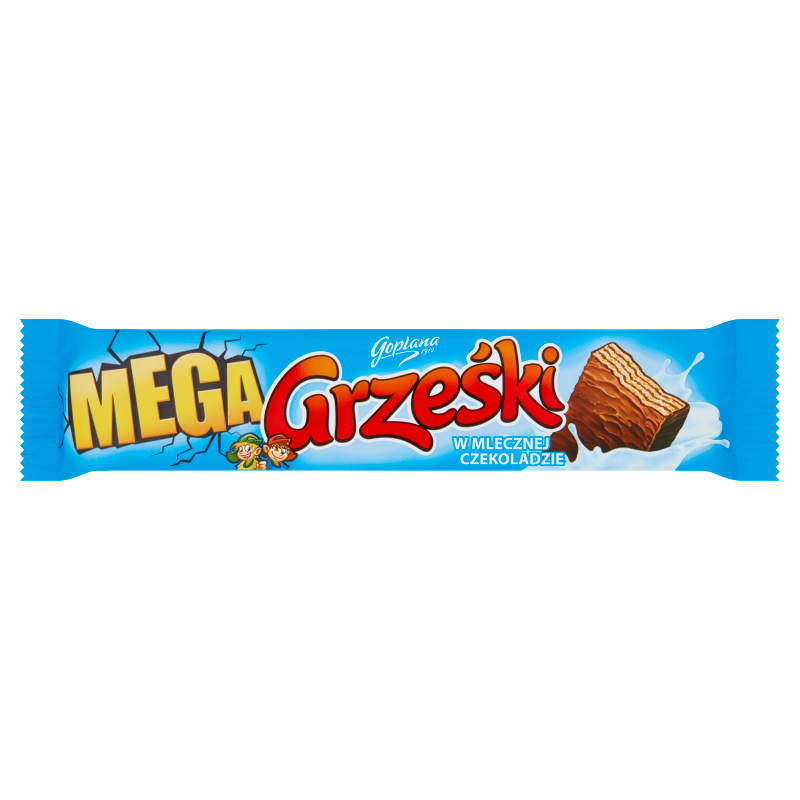 WAFELEK MEGA GRZEŚKI KAKAO W CZEKOLADZIE MLECZNEJ 48G