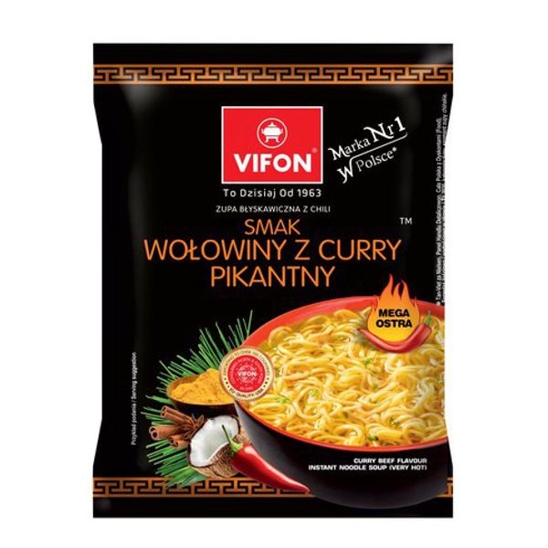 TAN-VIET ZUPA BLYSKAWICZNA VIFON WOLOWINA Z CURRY PIKANTNA 70G