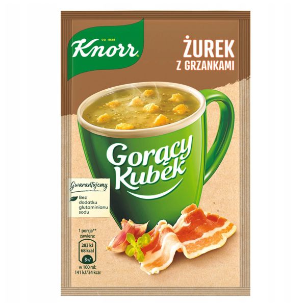 KNORR GORACY KUBEK ZUPA 17G ZUREK Z GRZANKAMI