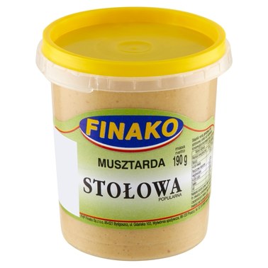 MUSZTARDA STOŁOWA FINAKO 190G