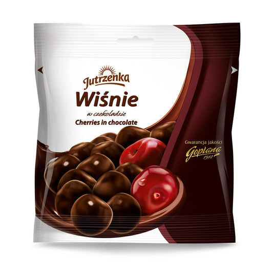 JUTRZENKA DRAŻE WIŚNIE W CZEKOLADZIE 80G