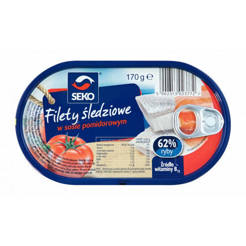 FILET ŚLEDZIOWY W SOSIE POMIDOR. SEKO 170g