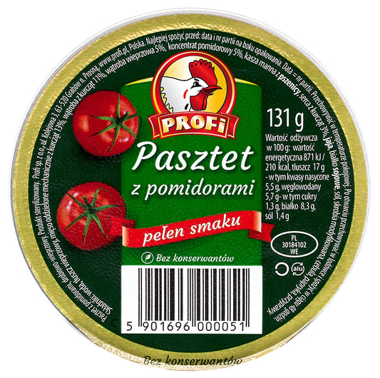 PASZTET Z POMIDORAMI PROFI 131g