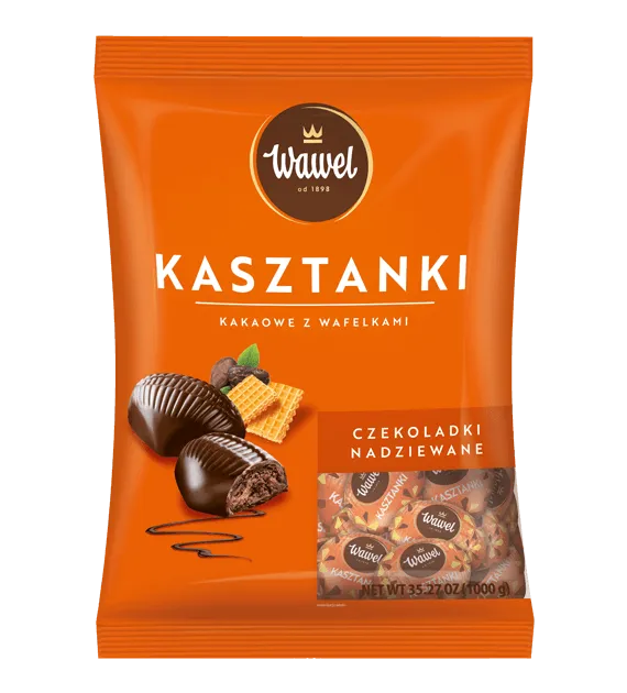 WAWEL CZEKOLADKI LUZ 1KG KASZTANKI Z NADZIENIEM